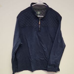 G.H. Bass & Co. Men’s Quilted Quarter Zip Pullover Navy Blue Size Large